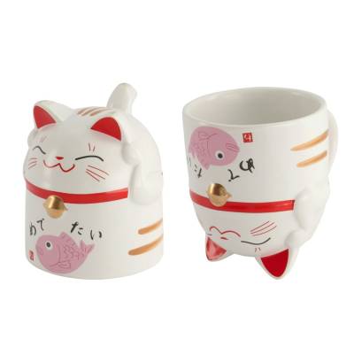 Mug Chat Kawaii Rose